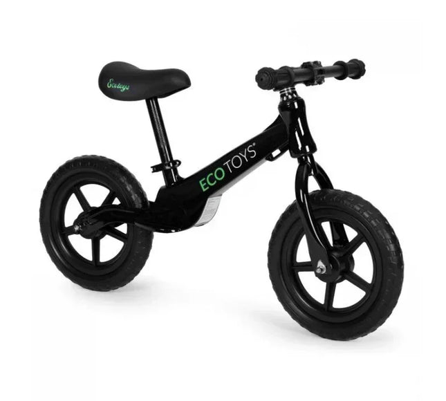 Bicicleta fara pedale cu roti din spuma EVA Ecotoys YM-BB-17 - Negru - Bebeboo - Totul pentru copii. Jucării, Hăinuțe, Perne, Mobilier, Textile