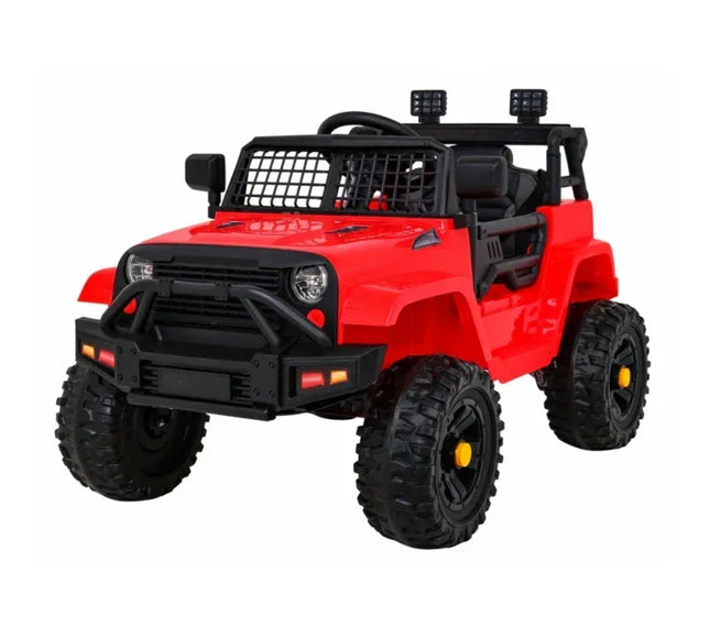 Masinuta electrica cu telecomanda JEEP DARK NIGHT, roti EVA, scaun tapitat, 100x67x59 cm, putere 70W - Rosu - Bebeboo - Totul pentru copii. Jucării, Hăinuțe, Perne, Mobilier, Textile