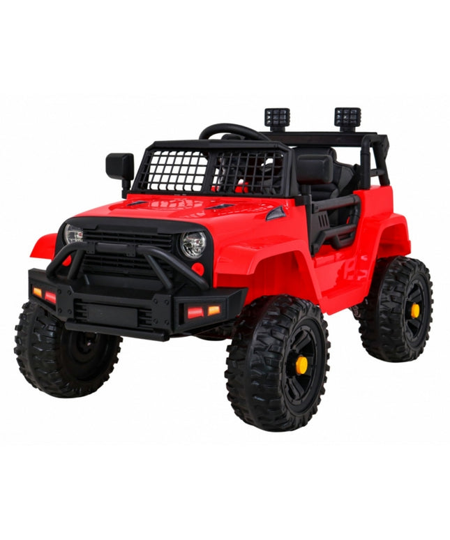 Masinuta electrica cu telecomanda JEEP DARK NIGHT, roti EVA, scaun tapitat, 100x67x59 cm, putere 70W - Rosu
