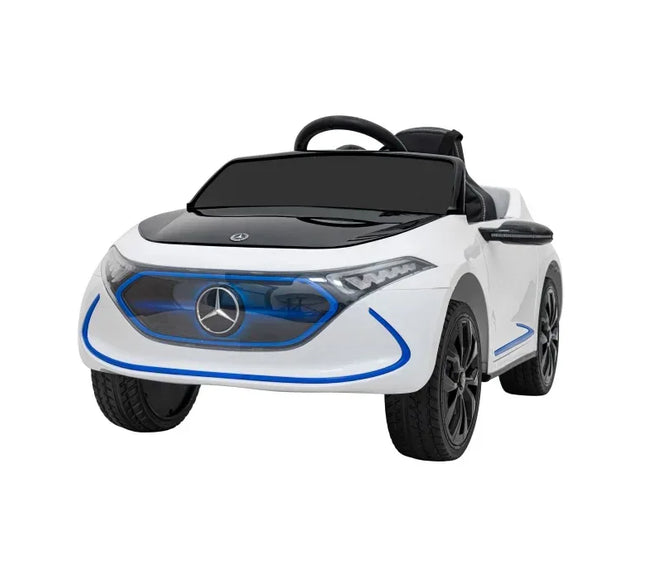 Masinuta electrica cu telecomanda MERCEDES BENZ AMG EQA, roti EVA, scaun tapitat, 101x69x53 cm, putere 70W - Alb - Bebeboo - Totul pentru copii. Jucării, Hăinuțe, Perne, Mobilier, Textile
