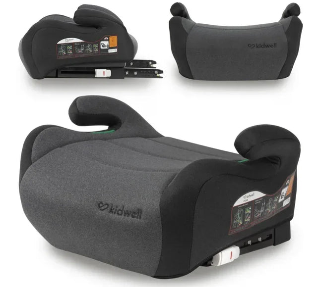 Inaltator auto 125-150 cm, cu ISOFIX Kidwell Ovan - Black Gray - Bebeboo - Totul pentru copii. Jucării, Hăinuțe, Perne, Mobilier, Textile