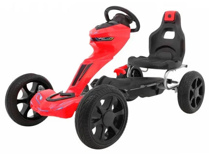 Kart cu pedale si roti EVA, varsta 3 ani+, 123x60x69 cm, Gokart GRAND RIDE - Rosu - Bebeboo - Totul pentru copii. Jucării, Hăinuțe, Perne, Mobilier, Textile