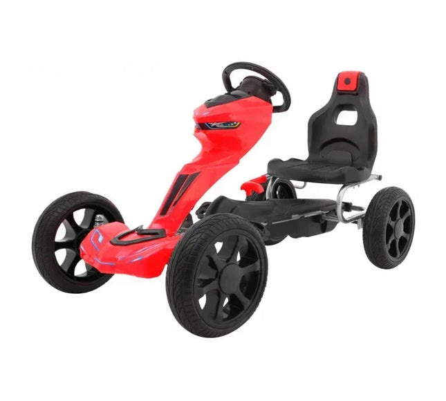 Kart cu pedale si roti EVA, varsta 3 ani+, 123x60x69 cm, Gokart GRAND RIDE - Rosu - Bebeboo - Totul pentru copii. Jucării, Hăinuțe, Perne, Mobilier, Textile