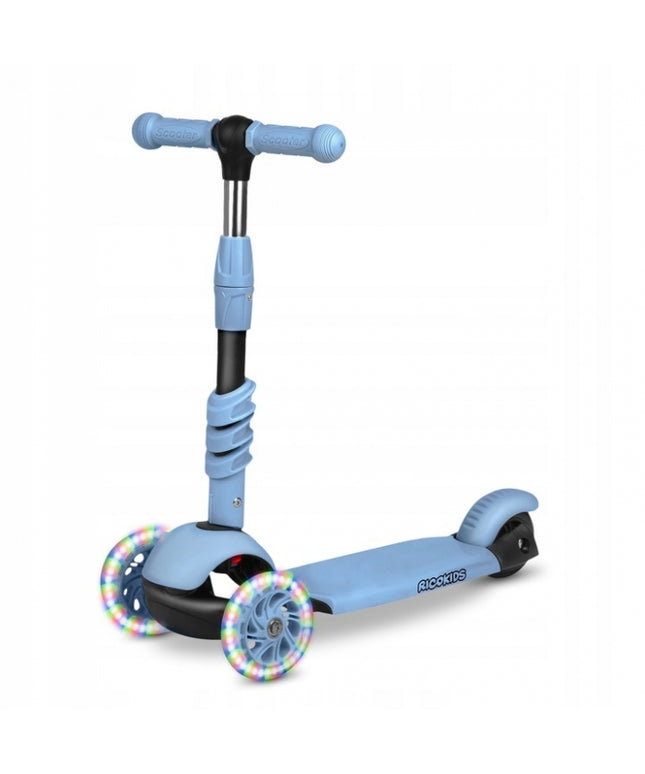 Trotineta 3 in 1 cu roti cu LED Ricokids Todi 765401 - Albastru