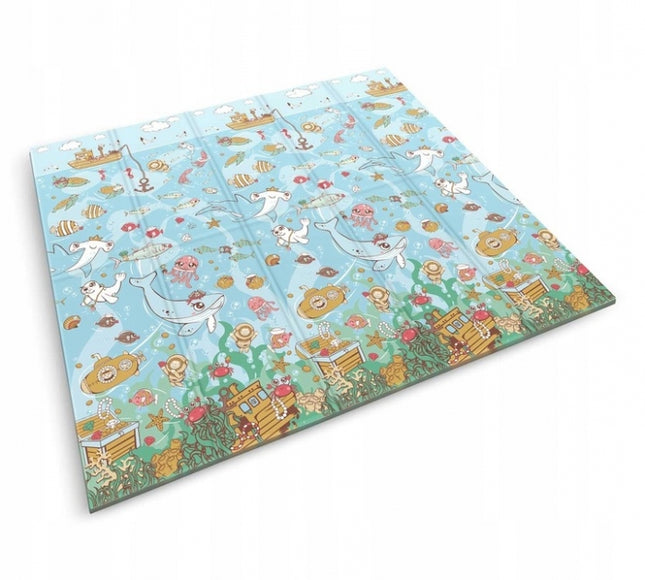 Salteluta de joaca din spuma 200 x 180 x 1 cm Nukido NK-340 Ocean-Forest