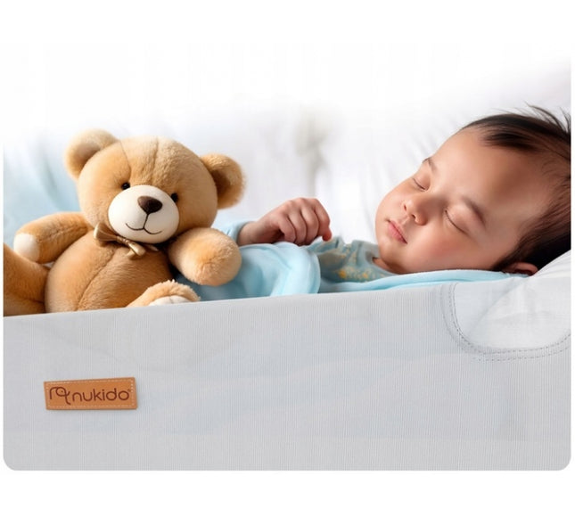 Bariera de protectie pentru pat 120 x 44 x 41 cm Nukido 722500 -Gri
