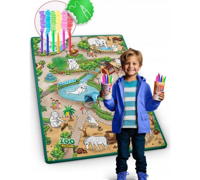 Salteluta de joaca 120 x 92 x 0.3 cm Ricokids RK-343 - Zoo