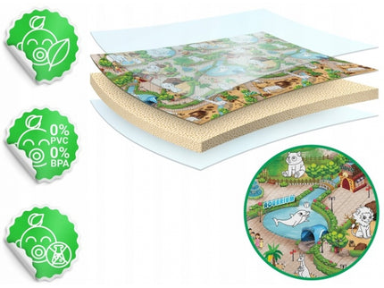 Salteluta de joaca 120 x 92 x 0.3 cm Ricokids RK-343 - Zoo