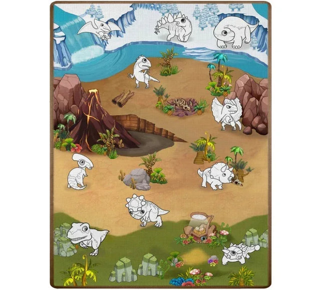 Salteluta de joaca 120 x 92 x 0.3 cm Ricokids RK-343 - Dino - Bebeboo - Totul pentru copii. Jucării, Hăinuțe, Perne, Mobilier, Textile