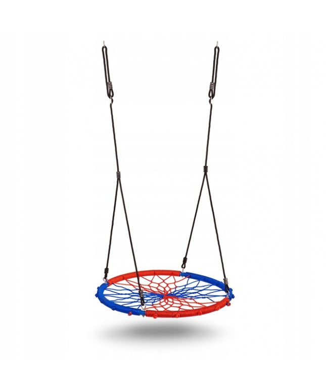 Leagan tip cuib pentru copii XXL, 95 cm, 150 kg, Neo-Sport 1070, Rosu Albastru