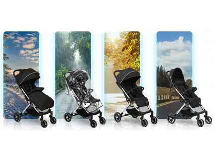 Carucior sport pentru copii, 78 x 33 x 104 cm, Nukido Paseo 716000 - Negru