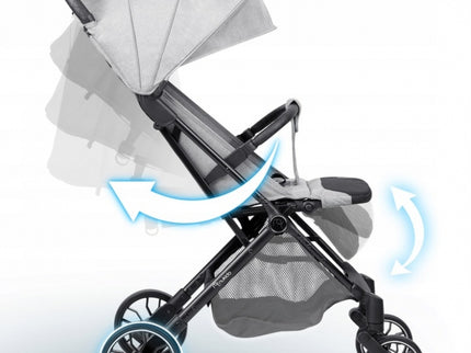 Carucior sport pentru copii, 78 x 33 x 104 cm, Nukido Paseo 716003 - Gri deschis