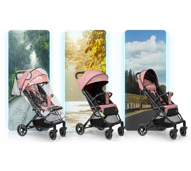 Carucior sport pentru copii, 78 x 33 x 104 cm, Nukido Paseo 716004 - Roz