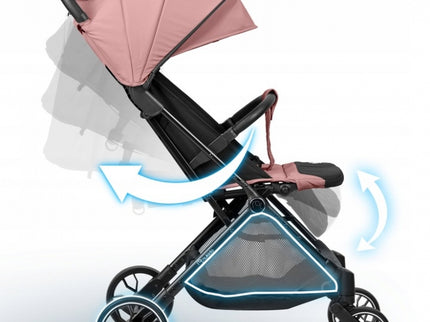 Carucior sport pentru copii, 78 x 33 x 104 cm, Nukido Paseo 716004 - Roz
