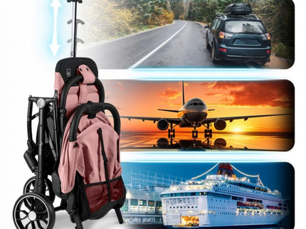Carucior sport pentru copii, 78 x 33 x 104 cm, Nukido Paseo 716004 - Roz