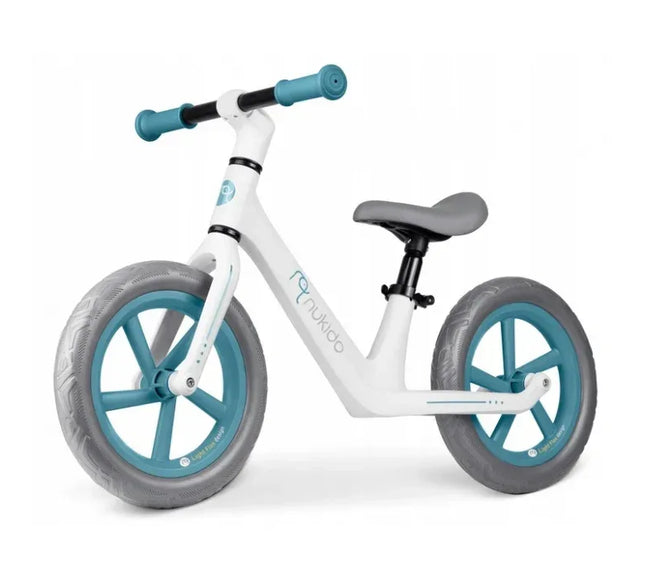 Bicicleta fara pedale pentru copii, 87 x 39 x 54 cm, roti EVA, Light Flee Nukido NK-604 - Albastru - Alb - Bebeboo - Totul pentru copii. Jucării, Hăinuțe, Perne, Mobilier, Textile