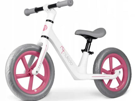 Bicicleta fara pedale pentru copii, 87 x 39 x 54 cm, roti EVA, Light Flee Nukido NK-604 - Roz - Alb - Bebeboo - Totul pentru copii. Jucării, Hăinuțe, Perne, Mobilier, Textile