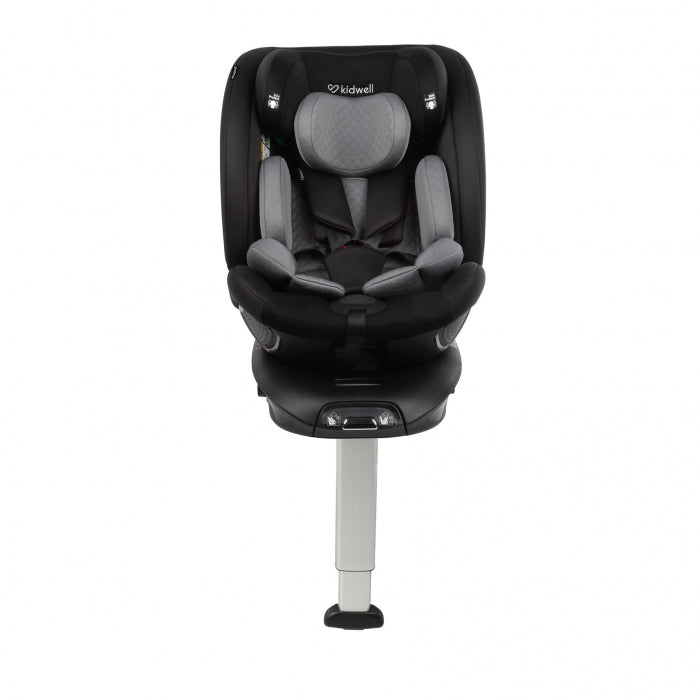 Scaun auto cu ISOFIX Kidwell GoCar, grupa 40-135 cm, i-Size, omologare R129 - Negru-Gri