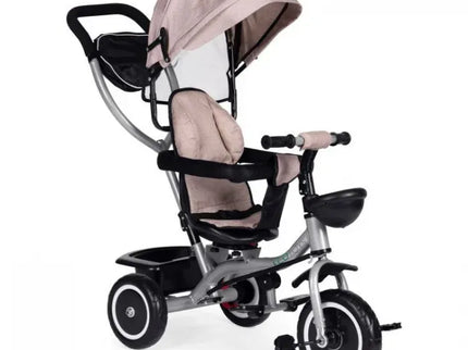 Tricicleta 2 in 1 pentru copii, scaun rotativ 360°, roti din spuma EVA, Ecotoys WQL-066-52 - Bej - Bebeboo - Totul pentru copii. Jucării, Hăinuțe, Perne, Mobilier, Textile