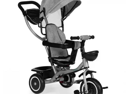 Tricicleta 2 in 1 pentru copii, scaun rotativ 360°, roti din spuma EVA, Ecotoys WQL-066-52 - Gri - Bebeboo - Totul pentru copii. Jucării, Hăinuțe, Perne, Mobilier, Textile