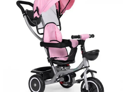 Tricicleta 2 in 1 pentru copii, scaun rotativ 360°, roti din spuma EVA, Ecotoys WQL-066-52 - Roz - Bebeboo - Totul pentru copii. Jucării, Hăinuțe, Perne, Mobilier, Textile