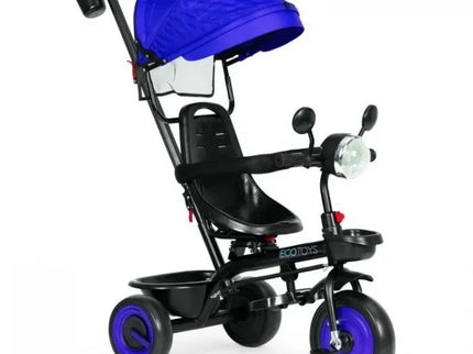 Tricicleta 3 in 1 pentru copii, scaun rotativ 360°, roti din spuma EVA, Ecotoys WQL-066-51 - Albastru - Bebeboo - Totul pentru copii. Jucării, Hăinuțe, Perne, Mobilier, Textile