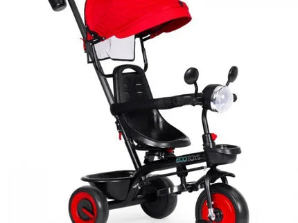 Tricicleta 3 in 1 pentru copii, scaun rotativ 360°, roti din spuma EVA, Ecotoys WQL-066-51 - Rosu - Bebeboo - Totul pentru copii. Jucării, Hăinuțe, Perne, Mobilier, Textile