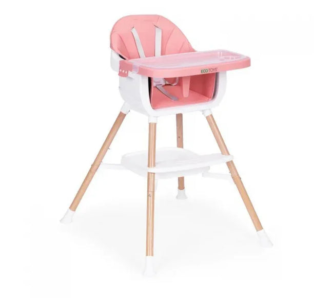 Scaun de masa 2 in 1 Ecotoys HC508 - Roz - Bebeboo - Totul pentru copii. Jucării, Hăinuțe, Perne, Mobilier, Textile