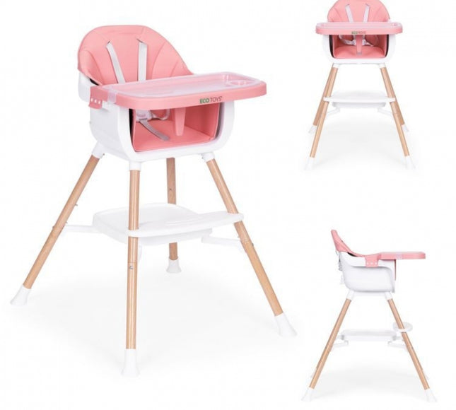 Scaun de masa 2 in 1 Ecotoys HC508 - Roz