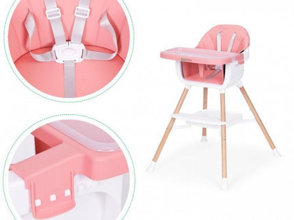 Scaun de masa 2 in 1 Ecotoys HC508 - Roz