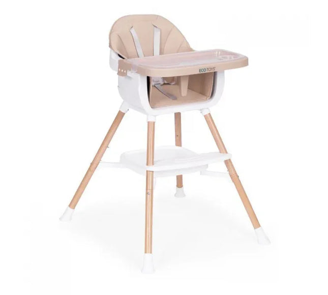 Scaun de masa 2 in 1 Ecotoys HC508 - Bej - Bebeboo - Totul pentru copii. Jucării, Hăinuțe, Perne, Mobilier, Textile