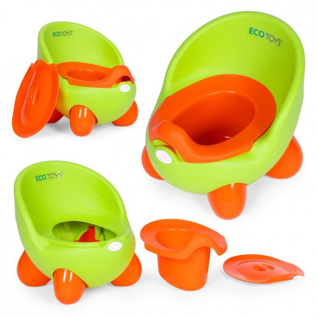 Olita pentru copii, insertie detasabila, picioare antiderapante Ecotoys PP112 - Verde