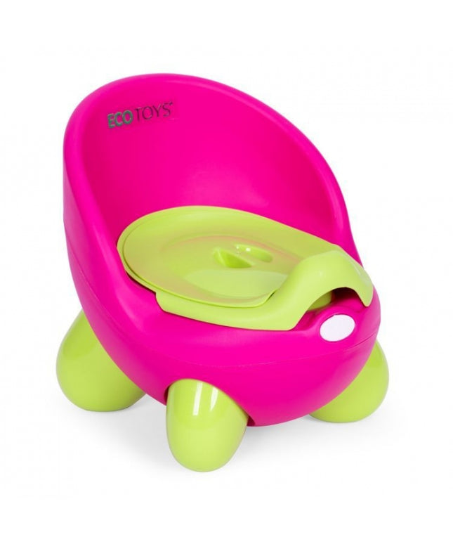 Olita pentru copii, insertie detasabila, picioare antiderapante Ecotoys PP112 - Roz-Verde