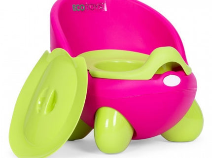 Olita pentru copii, insertie detasabila, picioare antiderapante Ecotoys PP112 - Roz-Verde