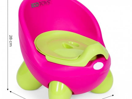 Olita pentru copii, insertie detasabila, picioare antiderapante Ecotoys PP112 - Roz-Verde