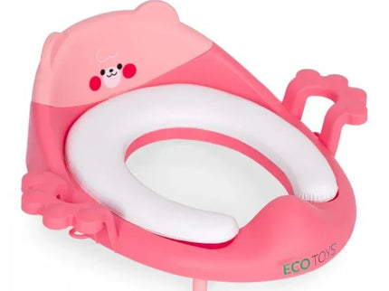 Reductor toaleta cu manere pentru copii Ecotoys PP104 - Roz - Bebeboo - Totul pentru copii. Jucării, Hăinuțe, Perne, Mobilier, Textile
