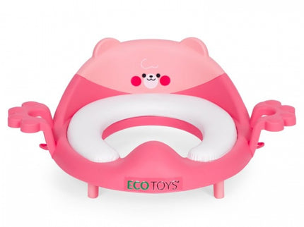 Reductor toaleta cu manere pentru copii Ecotoys PP104 - Roz