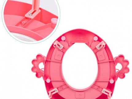 Reductor toaleta cu manere pentru copii Ecotoys PP104 - Roz