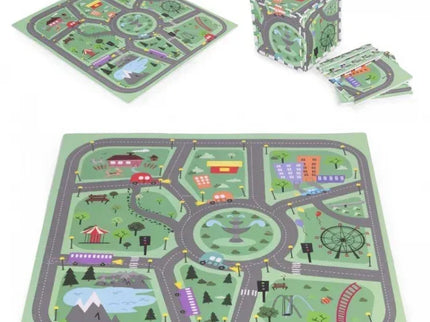 Salteluta de joaca pentru copii 90.5 x 90.5 x 1 cm ECOEVA021 - Orasel - Bebeboo - Totul pentru copii. Jucării, Hăinuțe, Perne, Mobilier, Textile