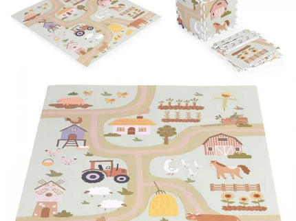 Salteluta de joaca pentru copii 90.5 x 90.5 x 1 cm ECOEVA019 - Ferma - Bebeboo - Totul pentru copii. Jucării, Hăinuțe, Perne, Mobilier, Textile