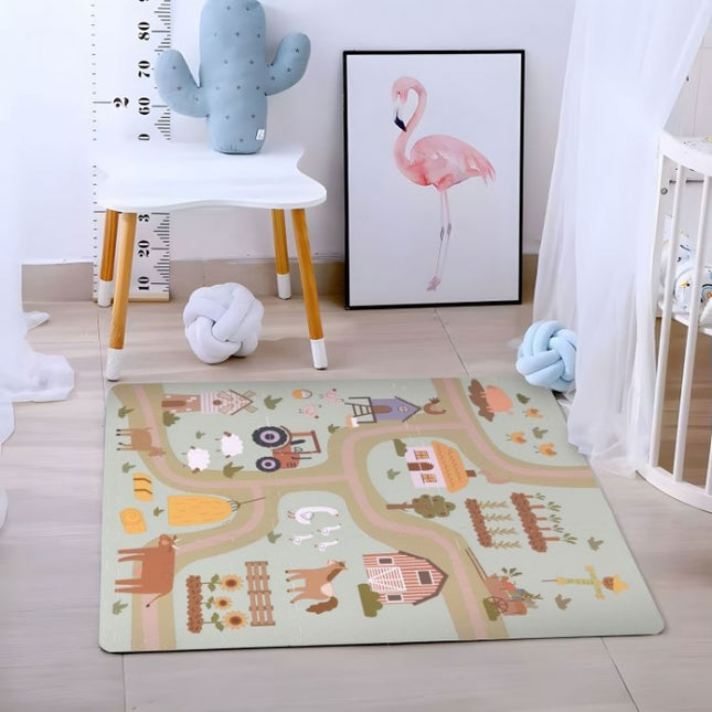 Salteluta de joaca pentru copii 90.5 x 90.5 x 1 cm ECOEVA019 - Ferma