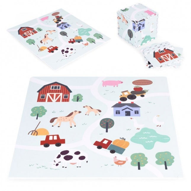 Salteluta de joaca pentru copii 90.5 x 90.5 x 1 cm ECOEVA020 - Ferma