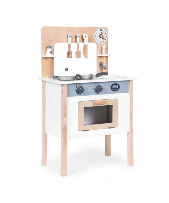 Bucatarie din lemn pentru copii cu accesorii, 48 x 26 x 77 cm, Ecotoys HM232569