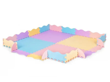 Salteluta de joaca cu pereti, 24 elemente, 141.5 x 141.5 cm Iplay 6402 - Bebeboo - Totul pentru copii. Jucării, Hăinuțe, Perne, Mobilier, Textile