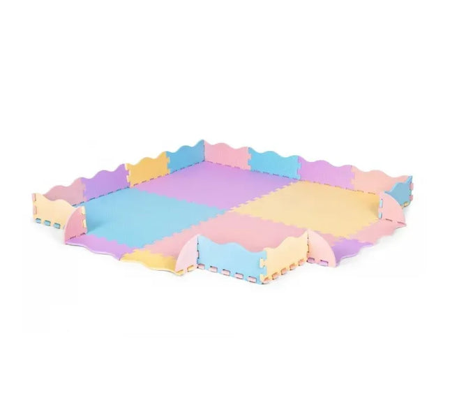 Salteluta de joaca cu pereti, 24 elemente, 141.5 x 141.5 cm Iplay 6402 - Bebeboo - Totul pentru copii. Jucării, Hăinuțe, Perne, Mobilier, Textile