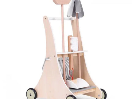 Antemergator din lemn cu aspirator si elemente pentru curatenie Ecotoys W10D200B - Bebeboo - Totul pentru copii. Jucării, Hăinuțe, Perne, Mobilier, Textile