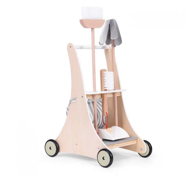 Antemergator din lemn cu aspirator si elemente pentru curatenie Ecotoys W10D200B - Bebeboo - Totul pentru copii. Jucării, Hăinuțe, Perne, Mobilier, Textile