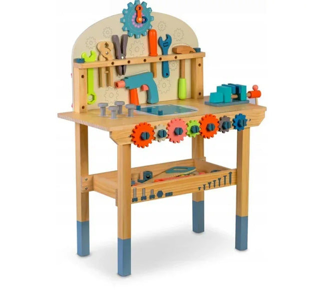 Atelier de lucru din lemn cu accesorii incluse, 60 x 30 x 75.5 cm, Ricokids RK-876 - Bebeboo - Totul pentru copii. Jucării, Hăinuțe, Perne, Mobilier, Textile
