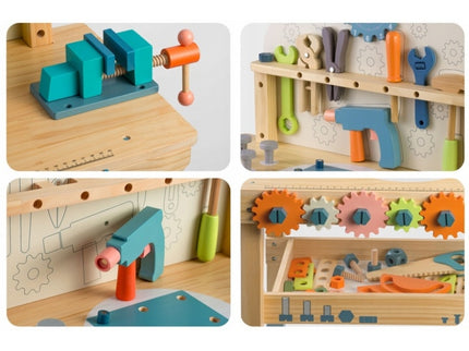 Atelier de lucru din lemn cu accesorii incluse, 60 x 30 x 75.5 cm, Ricokids RK-876