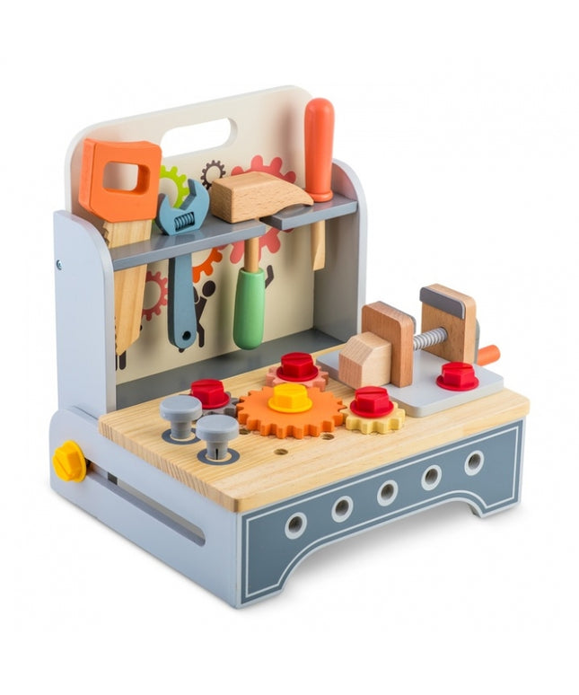 Mini atelier de lucru din lemn cu accesorii incluse, 30 x 25 x 30 cm, Ricokids RK-877